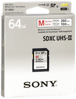 Sony SDXC M series 64GB UHS-II Class 10 U3 V60