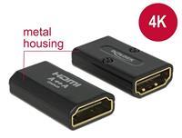 DeLock Compact HDMI (v) - HDMI (v) koppelstuk / metalen behuizing - versie 1.4 (4K 30Hz)