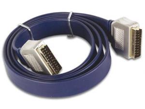 HQ Products SCART VIDEOKABEL, GEKRUIST EN FULLY CONNECTED, PLAT, HOOGWAARDIG, 0.5m