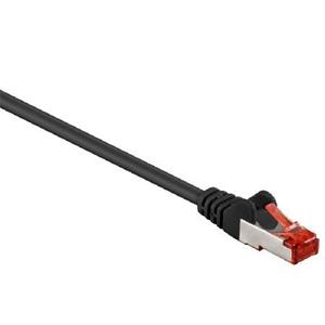 Goobay 0,25m CAT 6 Patchkabel, S/FTP (PiMF), Schwarz