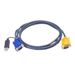 ATEN KVM Anschlusskabel [1x VGA-Stecker, USB 1.1 Stecker A - 1x SPHD-18-Stecker] 3.00m Schwarz