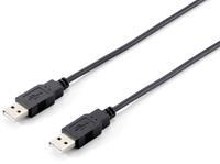128872 - usb Kabel (5 m, usb a, usb a, 2.0, Stecker/Buchse, Schwarz) - Equip