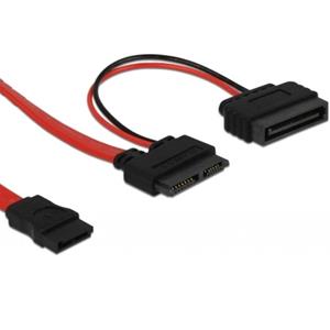 DeLOCK Slim SATA 13-Pin > 7-Pin SATA + SATA Power