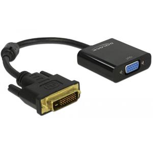 Delock Premium DVI-D naar VGA converter / zwart - 0,15 meter