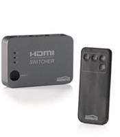 marmitek 3 Port HDMI-Switch mit Fernbedienung, 3D-Wiedergabe möglich Connect 310 UHD Silber