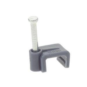Perel Platte kabelclip - Grijze kabelclip - 