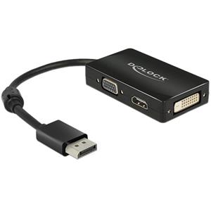 DisplayPort Naar VGA/DVI/HDMI adapter - Delock