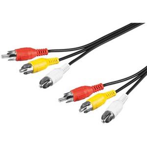 Goobay Kabel för komposit ljud-videoanslutning, 3x RCA6670