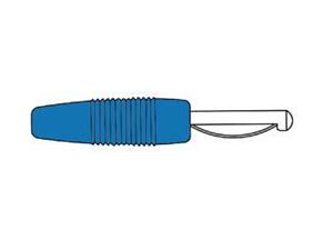 hirschmann Bananenstecker 4mm Schraubanschluss / blau (von 20)