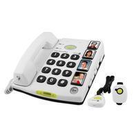 Secure 347 seniorentelefoon met SOS alarm halszender en polsband