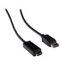 Valueline DisplayPort - HDMI kabel DisplayPort male - HDMI Connector 1,00 m zwart