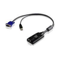 ATEN KVM Adapter [1x SPHD-15-Stecker, USB 1.1 Stecker A - 1x RJ45-Buchse] 0.09m Schwarz