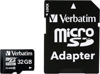 Verbatim MICRO SDHC 32GB CL 10 ADAP microSDHC-Karte 32GB Class 10 inkl. SD-Adapter