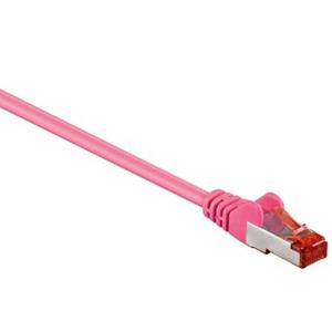 Patchkabel Cat. 6, 2x RJ45 mit s/ftp, 0,25 m, magenta - Dönges