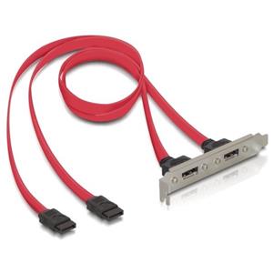 2 x 7p eSATA PCI-Klammer - Delock