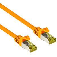 goobay Patchkabel RJ-45 SFTP, mit Cat 7 Rohkabel, Kabel, orange, 50cm, 500 MHz