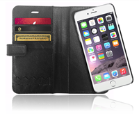 XtremeMac iPhone 6/6s, hoesje, X-wallet sim, leder, black