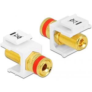 DeLOCK Keystone module binding post > thread nut red