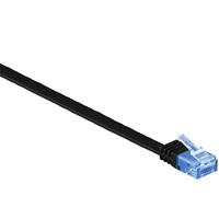 Pro LAN CAT 6A U/UTP flat - Zwart - 2m