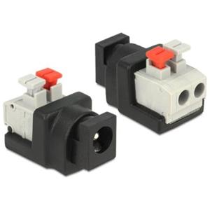 DeLOCK Adapter DC 5.5 x 2.1 mm weiblich > Anschlussblock mit Druckknop