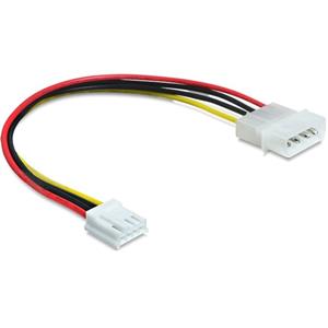 Molex (m) - 3.5" Floppy (v) voedingsadapter - 0,20 meter