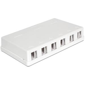 DeLOCK Keystone Surface Mounted Box 6 Port