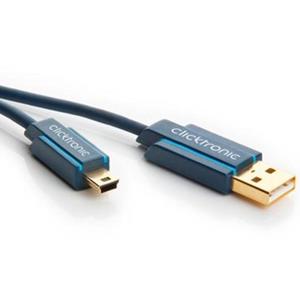 clicktronic USB 2.0 naar USB mini B - professioneel - 0,5 meter