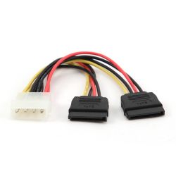 Gembird 2x SATA (v) - Molex (m) adapter - 0,15 meter