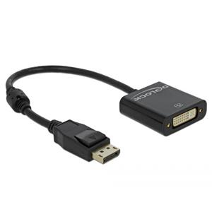 Delock Premium DisplayPort 1.2 naar DVI adapter (4K 30 Hz) / zwart - 0,20 meter