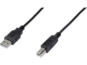 Assmann Digitus USB 2.0 Aansluitkabel [1x USB 2.0 stekker A - 1x USB 2.0 stekker B] 3 m Zwart