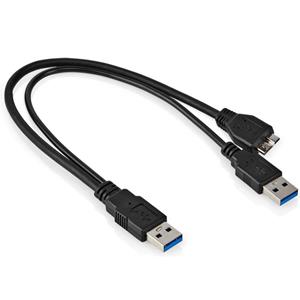 Goobay USB 3.0 Kabel 2x A - 1x Micro B 30cm