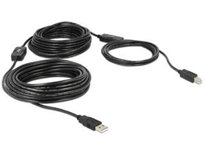 Delock actieve USB naar USB-B kabel - USB2.0 - tot 0,5A - 20 meter