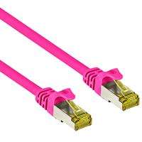 Quality4All S/FTP patchkabel netwerkkabel CAT7 roze 1m