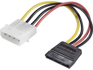 renkforce Strom Adapter [1x IDE-Strom-Stecker 4pol. - 1x SATA-Strom-Buchse 15pol.] 12.00cm Schwarz,