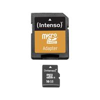 Intenso 16GB Micro SDHC-Card microSDHC-Karte 16GB Class 4 inkl. SD-Adapter