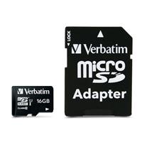 Verbatim MICRO SDHC 16GB CL 10 ADAP microSDHC-Karte 16GB Class 10 inkl. SD-Adapter