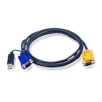 ATEN KVM Anschlusskabel [1x VGA-Stecker, USB 1.1 Stecker A - 1x SPHD-18-Stecker] 6.00m Schwarz