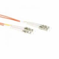 ACT Premium LC/UPC Duplex optical fiber kabel | Multi Mode OM1 | LSZH | oranje | 50 meter