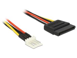 Delock Stromkabel SATA 15 Pin Stecker > 4 Pin Floppy Stecker 60 cm - D