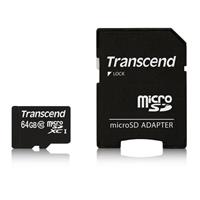 Transcend microSDXC 64GB Class 10 + SD Adapter
