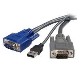 StarTech.com 3m ultradunne 2-in-1 USB VGA KVM-kabel