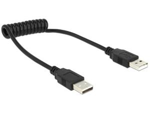 Kabel USB 2.0-A Verl?ngerung St/St Spiralkabel - Delock