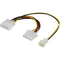 renkforce PC-Lüfter Y-Kabel [1x PC-Lüfter Stecker 3pol. - 1x IDE-Strom-Buchse 4pol., IDE-Strom-Ste