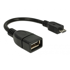 DeLOCK Kabel USB Micro-B Stecker > USB 2,0-A weiblich OTG flexibel 18