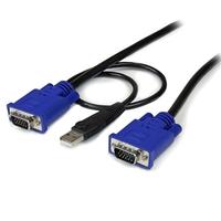 StarTech.com 10 ft 2-in-1 Ultra Thin USB KVM