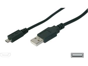 Digitus USB 2.0 Anschlusskabel [1x USB 2.0 Stecker A - 1x USB 2.0 Stecker Micro-B] 1.00 m Schwarz