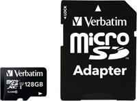 Verbatim microSDXC 128GB Class 10 UHS-I incl Adapt. 44085