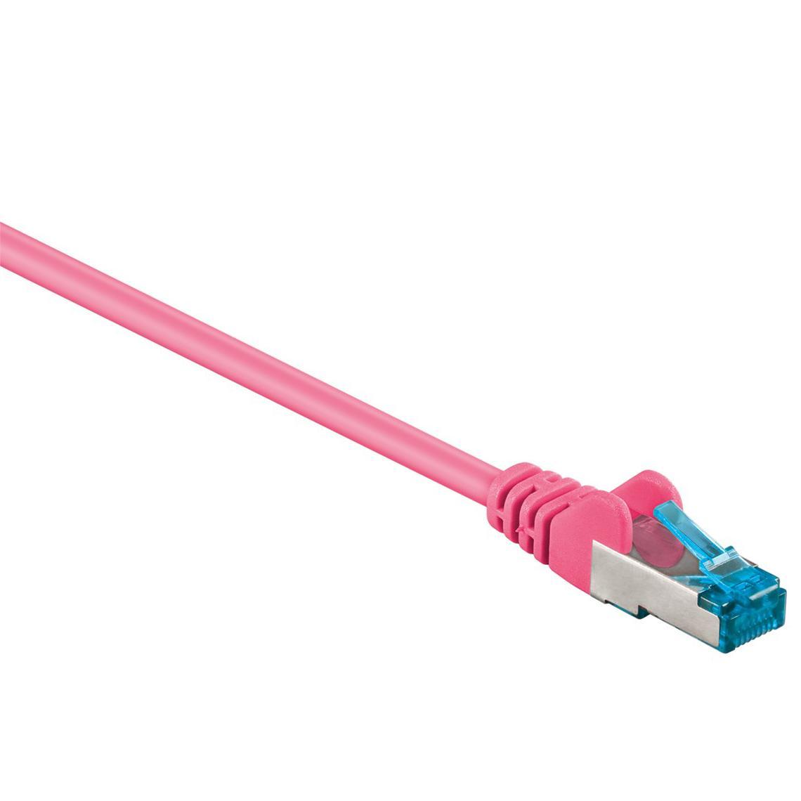 Goobay S-FTP CAT 6A - 0.25 meter - Roze - 