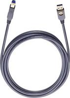 oehlbach USB 3.0 Anschlusskabel [1x USB 3.0 Stecker A - 1x USB 3.0 Stecker B] 5.00m Schwarz vergolde