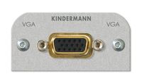 Kindermann VGA Anschlussblende mit Lötanschluss - Anschlussblende mit Lötanschluss Halbblende 54x54 mm Aluminium eloxiert
